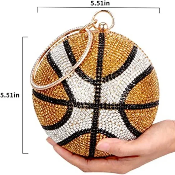 NEW BLING SWAROVSKI CRYSTAL RHINESTONE SOCCER CLUTCH HANDBAG PURSE +… - Picture 15 of 15